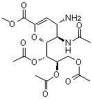 Zanamivir amine triacetate methyl ester molecular structure (CAS 139110-70-6)
