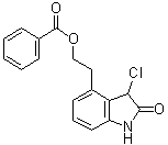 4-[2-(Benzoyloxy)ethyl]-3-chloro-1,3-dihydro-2H-indol-2-one molecular structure (CAS 139122-17-1)