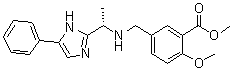 2-Methoxy-5-[[[(1S)-1-(5-phenyl-1H-imidazol-2-yl)ethyl]amino]methyl]benzoic acid methyl ester molecular structure (CAS 1391712-57-4)