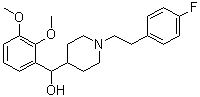 (±)-alpha-(2,3-Dimethoxyphenyl)-1-[2-(4-fluorophenyl)ethyl]-4-piperidinemethanol molecular structure (CAS 139290-69-0)
