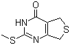 5,7-Dihydro-2-(methylthio)thieno[3,4-d]pyrimidin-4(3H)-one molecular structure (CAS 139297-03-3)
