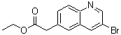 structure of CAS# 1393353-34-8, 3-Bromo-6-quinolineacetic acid ethyl ester;Ethyl 2-(3-bromoquinolin-6-yl)acetate