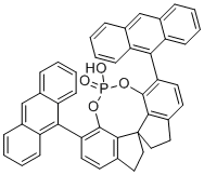 Phosphoric acid 6,6'-di(9-anthryl)-1,1'-spirobiindan-7,7'-diyl ester molecular structure (CAS 1393527-23-5)