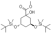 (3S,5S)-3,5-Bis[[(1,1-dimethylethyl)dimethylsilyl]oxy]-1-hydroxycyclohexanecarboxylic acid methyl ester molecular structure (CAS 139356-33-5)