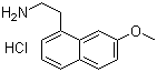 2-(7-甲氧基萘-1-基)乙胺盐酸盐分子结构 (CAS 139525-77-2)
