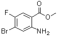 结构式 CAS# 1395493-30-7, 2-氨基-4-溴-5-氟苯甲酸甲酯