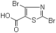 2,4-Dibromo-5-thiazolecarboxylic acid molecular structure (CAS 139669-96-8)