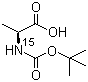 N-[(tert-Butoxyl)carbonyl]-L-alanine-15N molecular structure (CAS 139952-87-7)