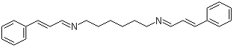structure of CAS# 140-73-8, N,N'-Dicinnamylidene-1,6-hexanediamine;N,N'-Hexamethylenebis(cinnamylideneamine)