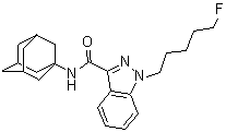 structure of CAS# 1400742-13-3, 1-(5-Fluoropentyl)-N-tricyclo[3.3.1.1<sup>3,7</sup>]dec-1-yl-1H-indazole-3-carboxamide