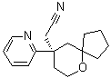 (9R)-9-(2-Pyridinyl)-6-oxaspiro[4.5]decane-9-acetonitrile molecular structure (CAS 1401031-38-6)