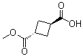 trans-1,3-Cyclobutanedicarboxylic acid 1-methyl ester molecular structure (CAS 1401103-71-6)