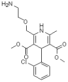 structure of CAS# 140171-66-0, 2-[(2-Aminoethoxy)methyl]-4-(2-chlorophenyl)-6-methyl-1,4-dihydropyridine-3,5-dicarboxylic acid dimethyl ester