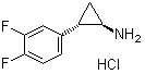 (1R,2S)-2-(3,4-Difluorophenyl)cyclopropanamine hydrochloride molecular structure (CAS 1402222-66-5)