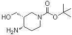 (3R,4S)-rel-4-Amino-3-(hydroxymethyl)-1-piperidinecarboxylic acid 1,1-dimethylethyl ester molecular structure (CAS 1402249-02-8)