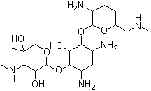 庆大霉素分子结构 (CAS 1403-66-3)