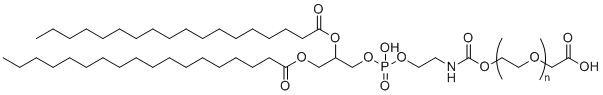DSPE-PEG-COOH molecular structure (CAS 1403744-37-5)