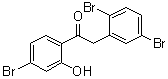 结构式 CAS# 1403991-85-4, 1-(4-溴-2-羟基苯基)-2-(2,5-二溴苯基)乙酮