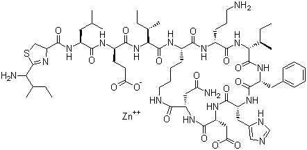 Zinc bacitracin molecular structure (CAS 1405-89-6)