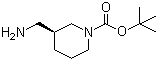 structure of CAS# 140645-24-5, (S)-N-Boc-3-aminomethylpiperidine;(S)-3-Aminomethyl-1-Boc-piperidine; (S)-N-Boc-piperidine-3-methylamine