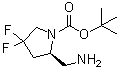(2R)-2-(Aminomethyl)-4,4-difluoro-1-pyrrolidinecarboxylic acid 1,1-dimethylethyl ester molecular structure (CAS 1407991-24-5)