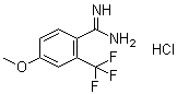 4-Methoxy-2-(trifluoromethyl)benzenecarboximidamide hydrochloride (1:1) molecular structure (CAS 1408058-12-7)