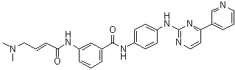 3-[[4-(Dimethylamino)-1-oxo-2-buten-1-yl]amino]-N-[4-[[4-(3-pyridinyl)-2-pyrimidinyl]amino]phenyl]benzamide molecular structure (CAS 1408064-71-0)
