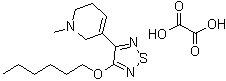 structure of CAS# 141064-23-5, Xanomeline oxalate;3-[4-(Hexyloxy)-1,2,5-thiadiazol-3-yl]-1,2,5,6-tetrahydro-1-methylpyridine ethanedioate (1:1)