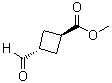 trans-3-Formylcyclobutanecarboxylic acid methyl ester molecular structure (CAS 1410810-14-8)