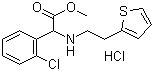 D-(+)-Methyl-alpha-(2-thienylethamino)(2-chlorophenyl)acetate hydrochloride molecular structure (CAS 141109-19-5)