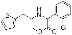 (aS)-2-氯-alpha-[[2-(2-噻吩基)乙基]氨基]-苯乙酸甲酯分子结构 (CAS 141109-20-8)