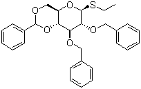 Ethyl 2,3-di-O-benzyl-4,6-O-benzylidene-1-thio-beta-D-glucopyranoside molecular structure (CAS 141263-01-6)