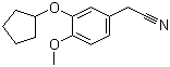 3-(Cyclopentyloxy)-4-methoxybenzeneacetonitrile molecular structure (CAS 141333-36-0)