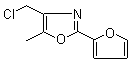 4-Chloromethyl-2-(2-furyl)-5-methyloxazole molecular structure (CAS 141399-54-4)
