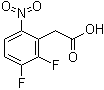 2,3-Difluoro-6-nitrobenzeneacetic acid molecular structure (CAS 141428-47-9)
