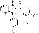 N-[2-[(4-Hydroxyphenyl)amino]-3-pyridinyl]-4-methoxybenzenesulfonamide monohydrochloride molecular structure (CAS 141450-48-8)