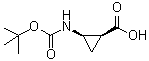 structure of CAS# 1415964-02-1, (1S,2R)-2-[[(1,1-Dimethylethoxy)carbonyl]amino]cyclopropanecarboxylic acid