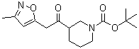 3-[2-(3-Methyl-5-isoxazolyl)acetyl]-1-piperidinecarboxylic acid 1,1-dimethylethyl ester molecular structure (CAS 1416372-92-3)