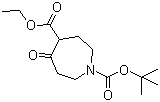 Ethyl 1-Boc-5-oxohexahydro-1H-azepine-4-carboxylate molecular structure (CAS 141642-82-2)