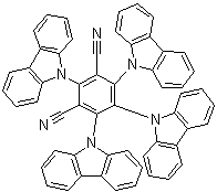 结构式 CAS# 1416881-52-1, 2,4,5,6-四(9H-咔唑-9-基)异酞腈