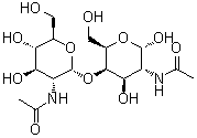 2-(Acetylamino)-4-O-[2-(acetylamino)-2-deoxy-alpha-D-glucopyranosyl]-2-deoxy-alpha-D-galactopyranose molecular structure (CAS 141725-02-2)