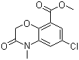 6-Chloro-3,4-dihydro-4-methyl-3-oxo-2H-1,4-benzoxazine-8-carboxylic acid methyl ester molecular structure (CAS 141761-83-3)