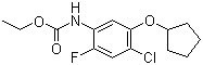 N-[4-氯-5-(环戊氧基)-2-氟苯基]氨基甲酸乙酯分子结构 (CAS 141772-35-2)