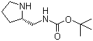 结构式 CAS# 141774-70-1, N-[(2S)-2-吡咯烷基甲基]氨基甲酸叔丁酯