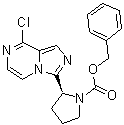 (2S)-2-(8-Chloroimidazo[1,5-a]pyrazin-3-yl)-1-pyrrolidinecarboxylic acid phenylmethyl ester molecular structure (CAS 1418307-18-2)