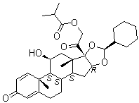 [11beta,16alpha(S)]-16,17-[(Cyclohexylmethylene)bis(oxy)]-11-hydroxy-21-(2-methyl-1-oxopropoxy)-pregna-1,4-diene-3,20-dione molecular structure (CAS 141845-81-0)