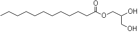 structure of CAS# 142-18-7, Glycerin 1-monolaurate;3-Dodecanoyloxy-1,2-propanediol; Dodecanoic acid alpha-monoglyceride; Glycerin 1-monolaurate; Glycerol 1-laurate; Glycerol 1-monododecanoate; Glycerol 1-monolaurate; Glycerol alpha-monolaurate; Glyceryl laurate; Glyceryl monododecanoate; Glyceryl monolaurate; Lauric acid 1-monoglyceride; Lauric acid alpha-monoglyceride; Lauricidin; Luaricidin; NSC 698570; alpha-Monolaurin