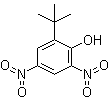 结构式 CAS# 1420-07-1, 4,6-二硝基-2-叔丁基苯酚