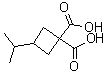 3-(1-Methylethyl)-1,1-cyclobutanedicarboxylic acid molecular structure (CAS 14205-20-0)