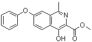 structure of CAS# 1421312-34-6, 4-Hydroxy-1-methyl-7-phenoxy-3-isoquinolinecarboxylic acid methyl ester